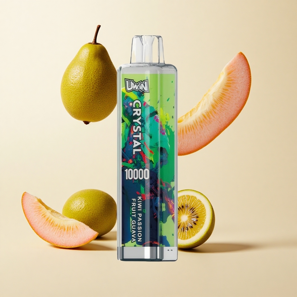 Uwin Crystal 10000 Puffs (Kiivi-Maracuya-Guava) RGB-tuled