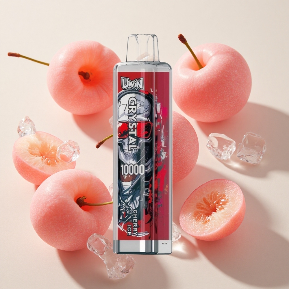 Uwin Crystal 10000 Puffs (Kirsijää) RGB-tuled