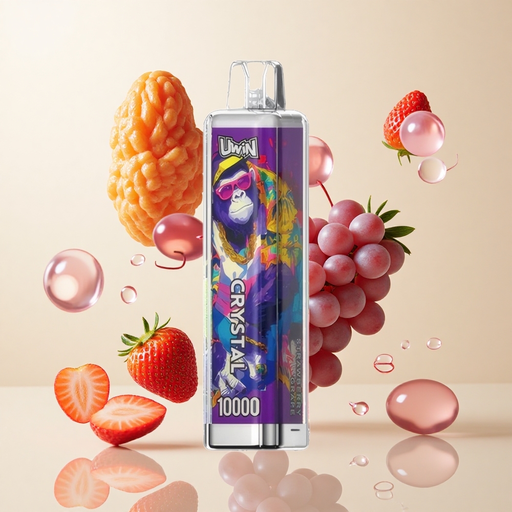 Uwin Crystal 10000 Puffs (Maasikamarja) RGB-tuled