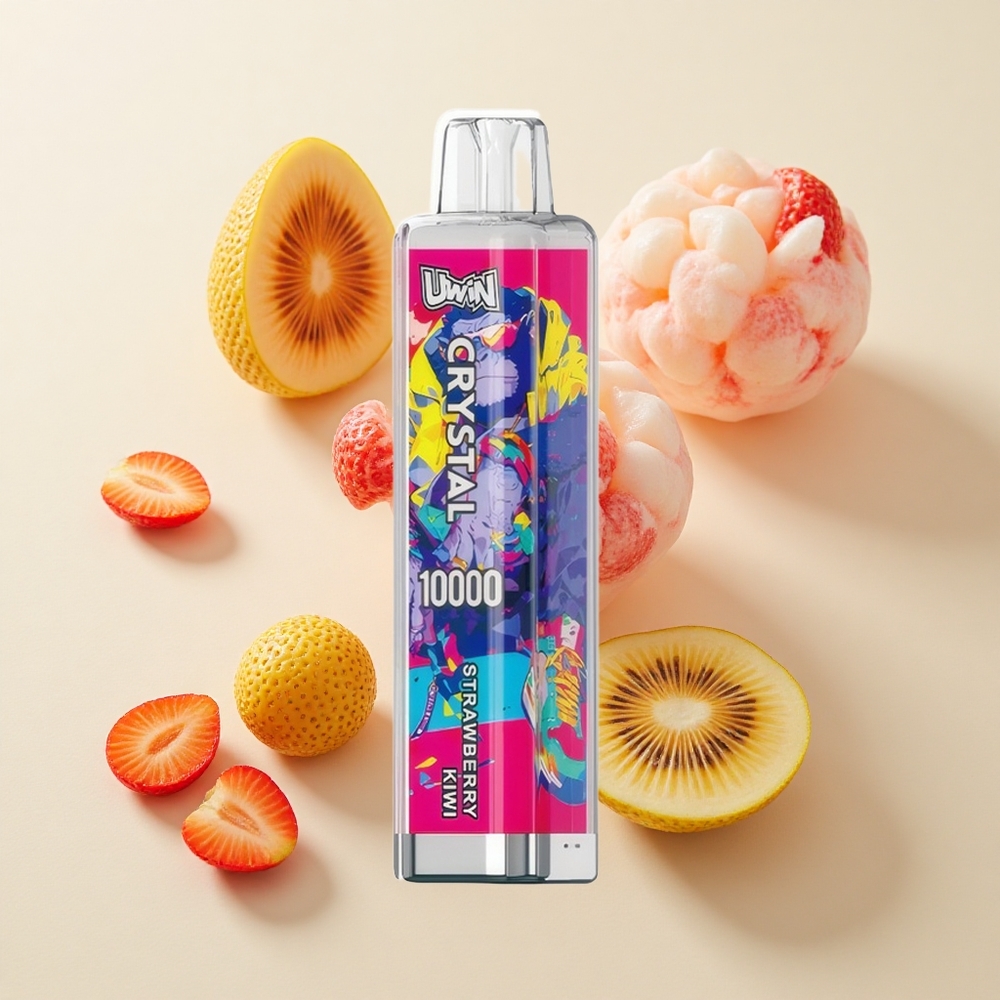 Uwin Crystal 10000 Puffs RGB-tuled Maasik-Kiivi