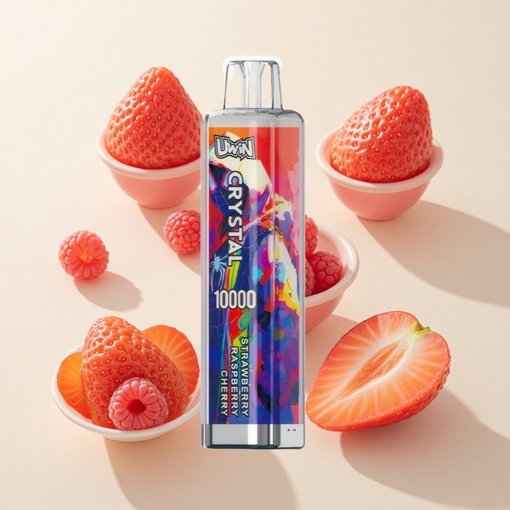 Uwin Crystal 10000 Puffs RGB-tuled Maasikas-Vaarikas-Kirsid