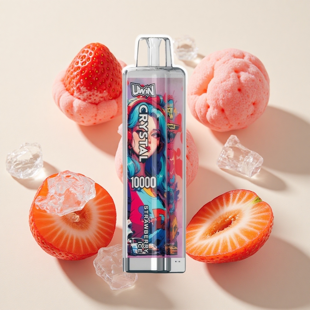 Uwin Crystal 10000 Puffs RGB-valgustusega Maasikajää