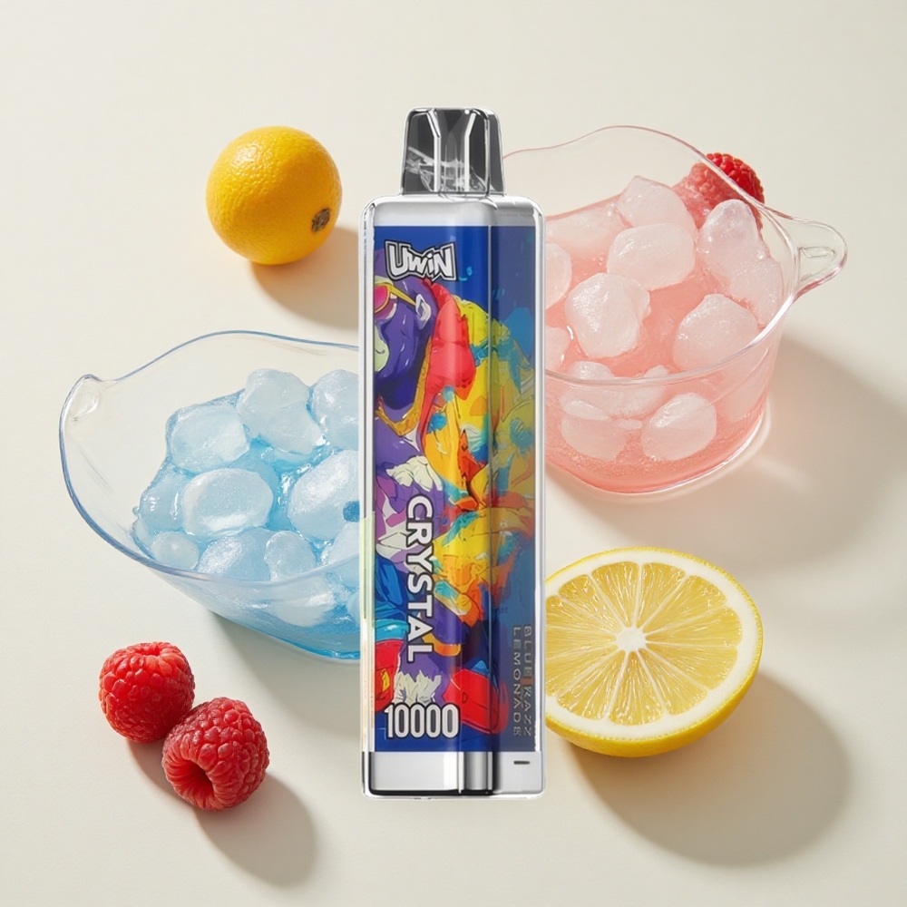 Uwin Crystal 10000 Puffs RGB-valgustusega Sinised Vaarikad Sidrunimahl