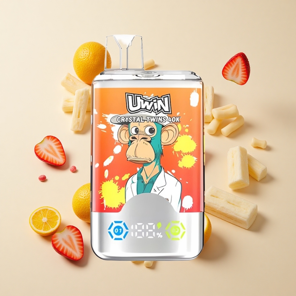 Uwin Crystal Twins 40000 Puffs Maasikas-Banaan