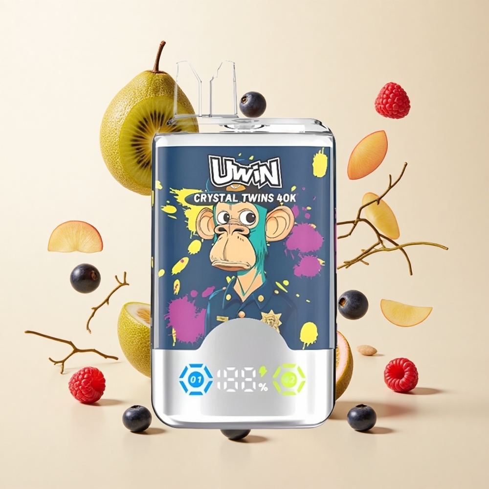 Uwin Crystal Twins 40000 Puffs (Maasikas-Marja)