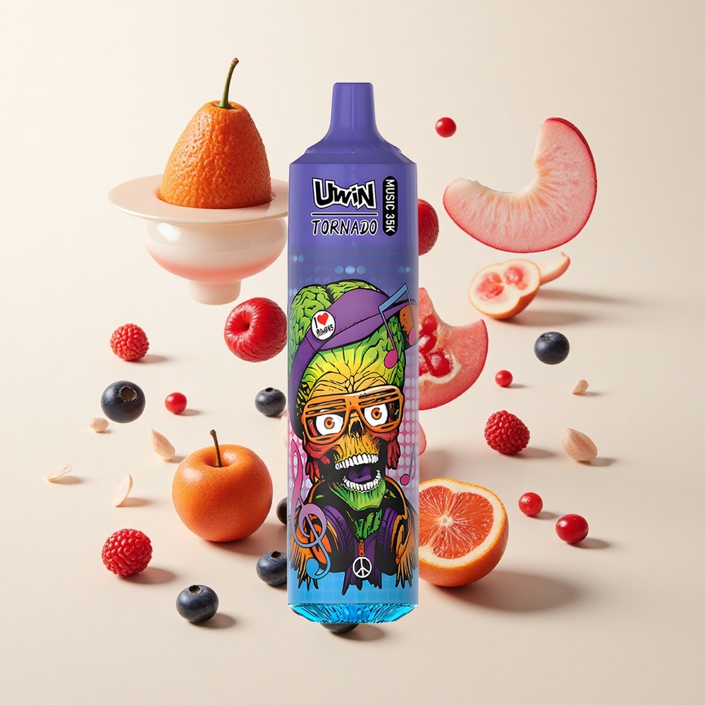 Uwin Tornado 35K Music Ühekordne Vape Mustikas Kirss Jõhvikas