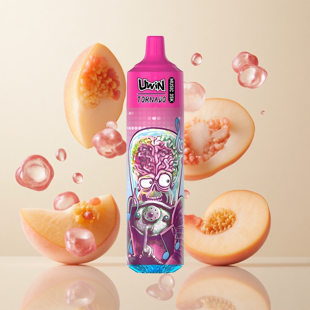 Uwin Tornado 35K Music Ühekordne Vape Virsik-Mari