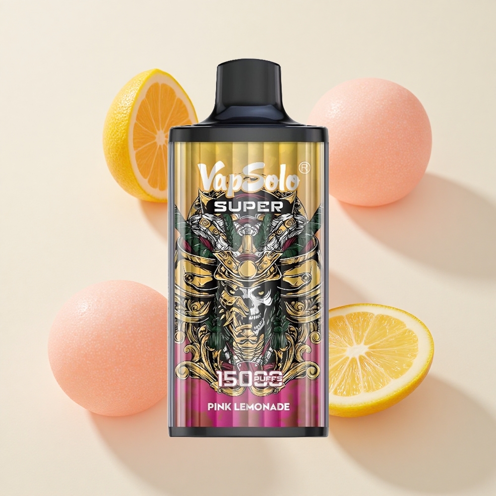 Vapsolo Super 15000 Puffs 40ml E-vedelik Super Roosa Sidrunimahl
