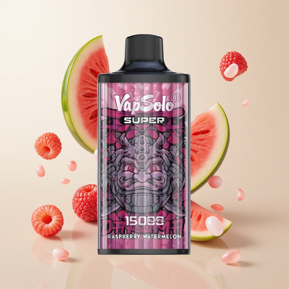 Vapsolo Super 15000 Puffs E-maitse: Vaarikas-Arbuus 40ml