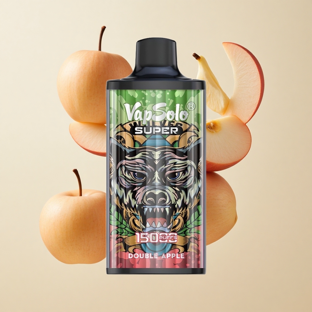 Vapsolo Super 15000 Puffs "Kahe õuna" maitsega 40ml vedelikuga