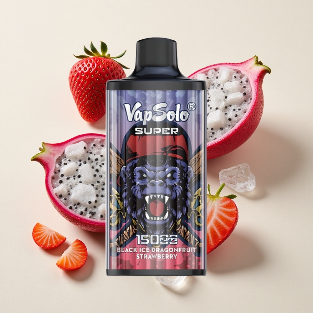 Vapsolo Super 15000 Puffs Must Jää Draakonmari Maasikas