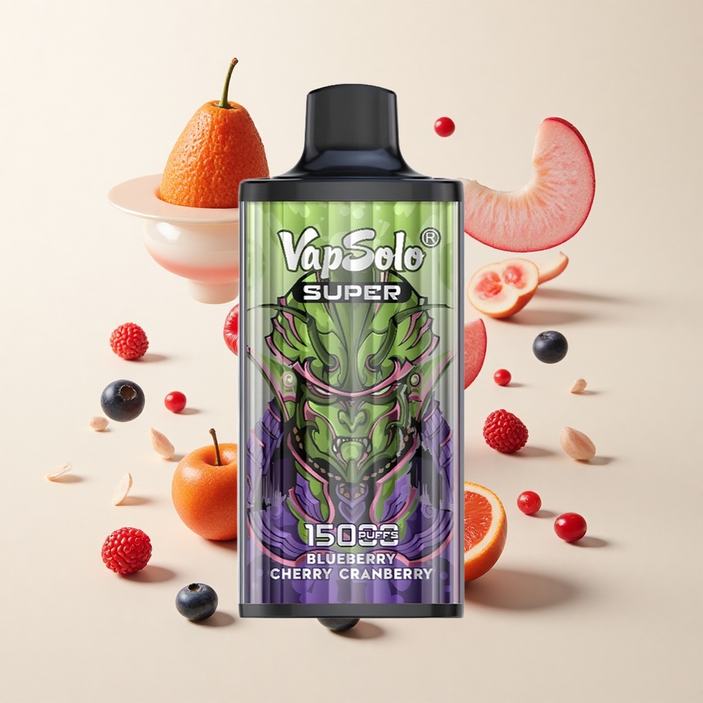 Vapsolo Super 15000 Puffs Mustik-Kirsipuu-Jõhvika 40ml