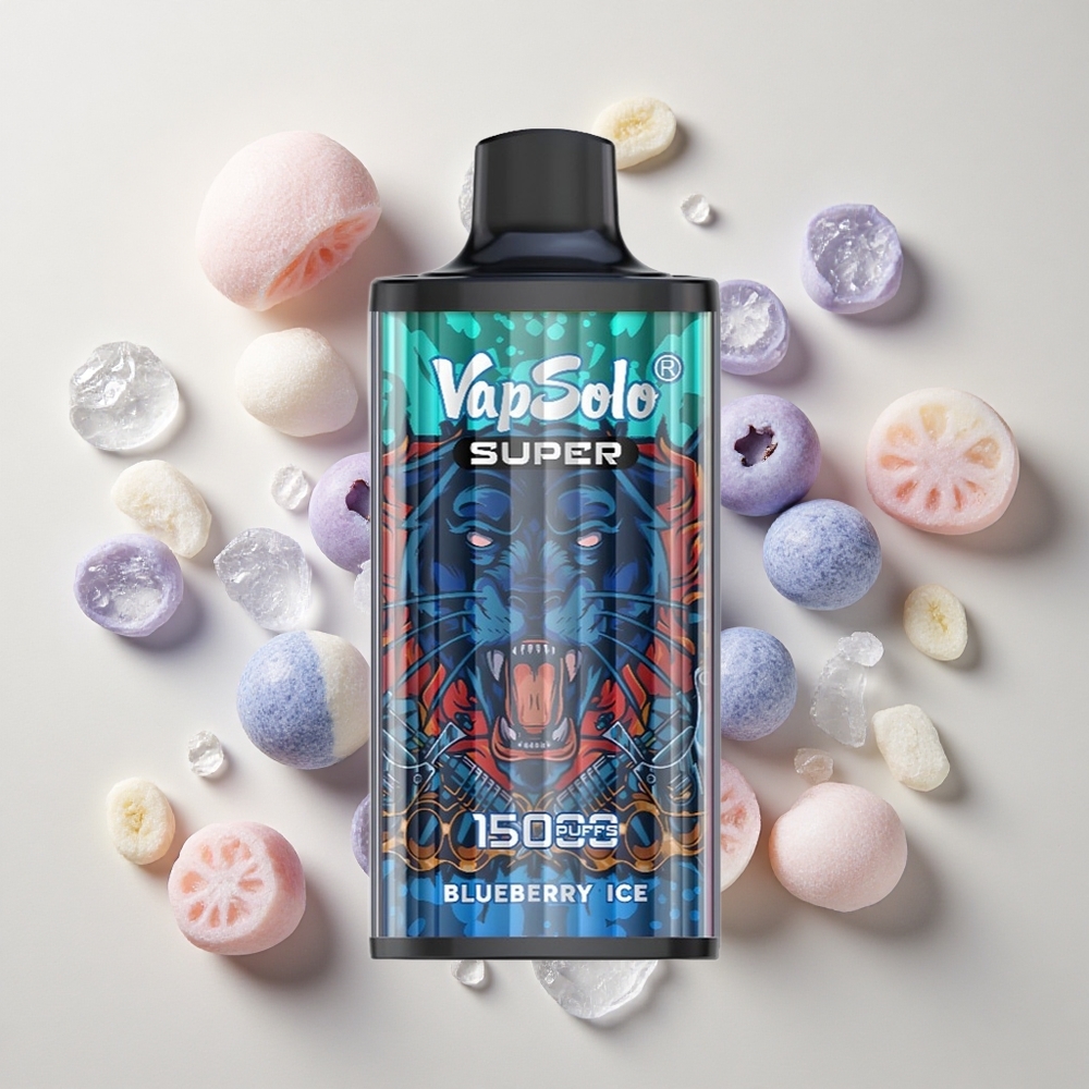 Vapsolo Super 15000 Puffs Sinimustika Jää