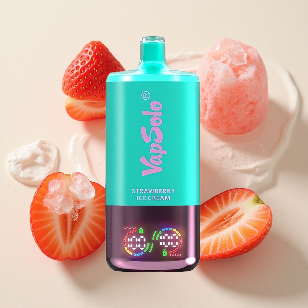 VapSolo Triple 30000 Puffs 40ml E-vedelik Maasikajäätis