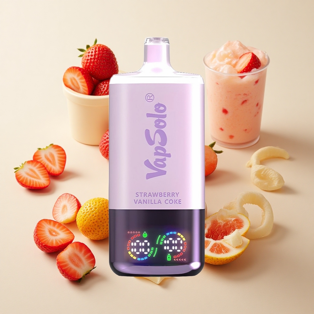 VapSolo Triple 30000 Puffs 40ml Maasika-Vanilli Kook