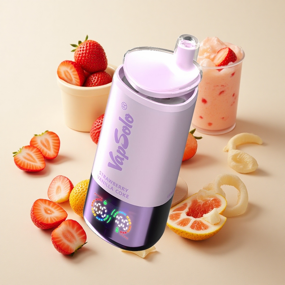 VapSolo Triple 30000 Puffs 40ml Maasika-Vanilli Kook