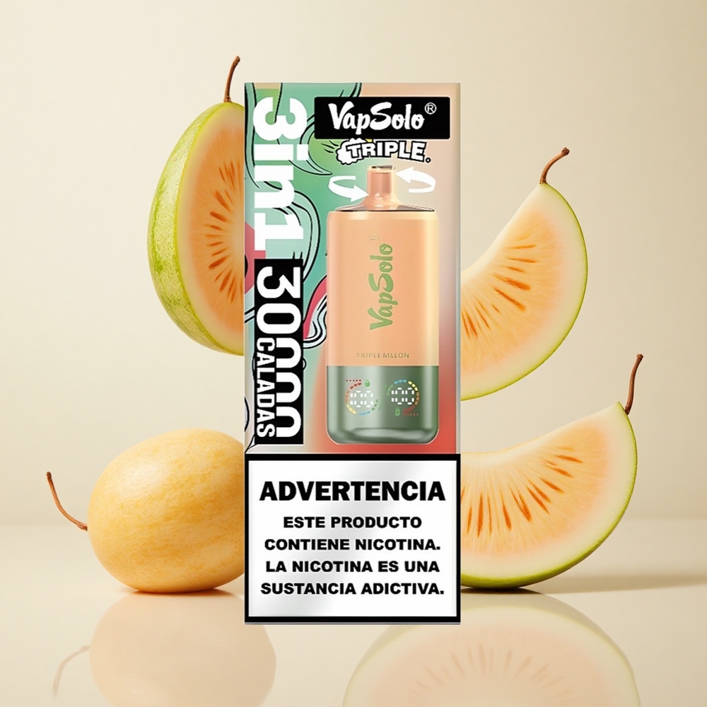 VapSolo Triple 30000 Puffs Kolmekordne Melon