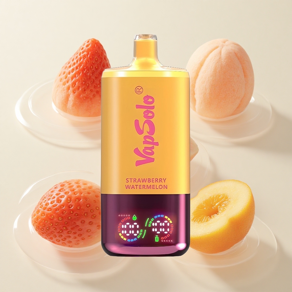 VapSolo Triple 30000 Puffs Maasikamelon & Virsikapure Disposabel Vape 40ml