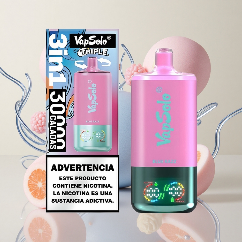 VapSolo Triple 30000 Puffs Sinised Maltsad 40ml