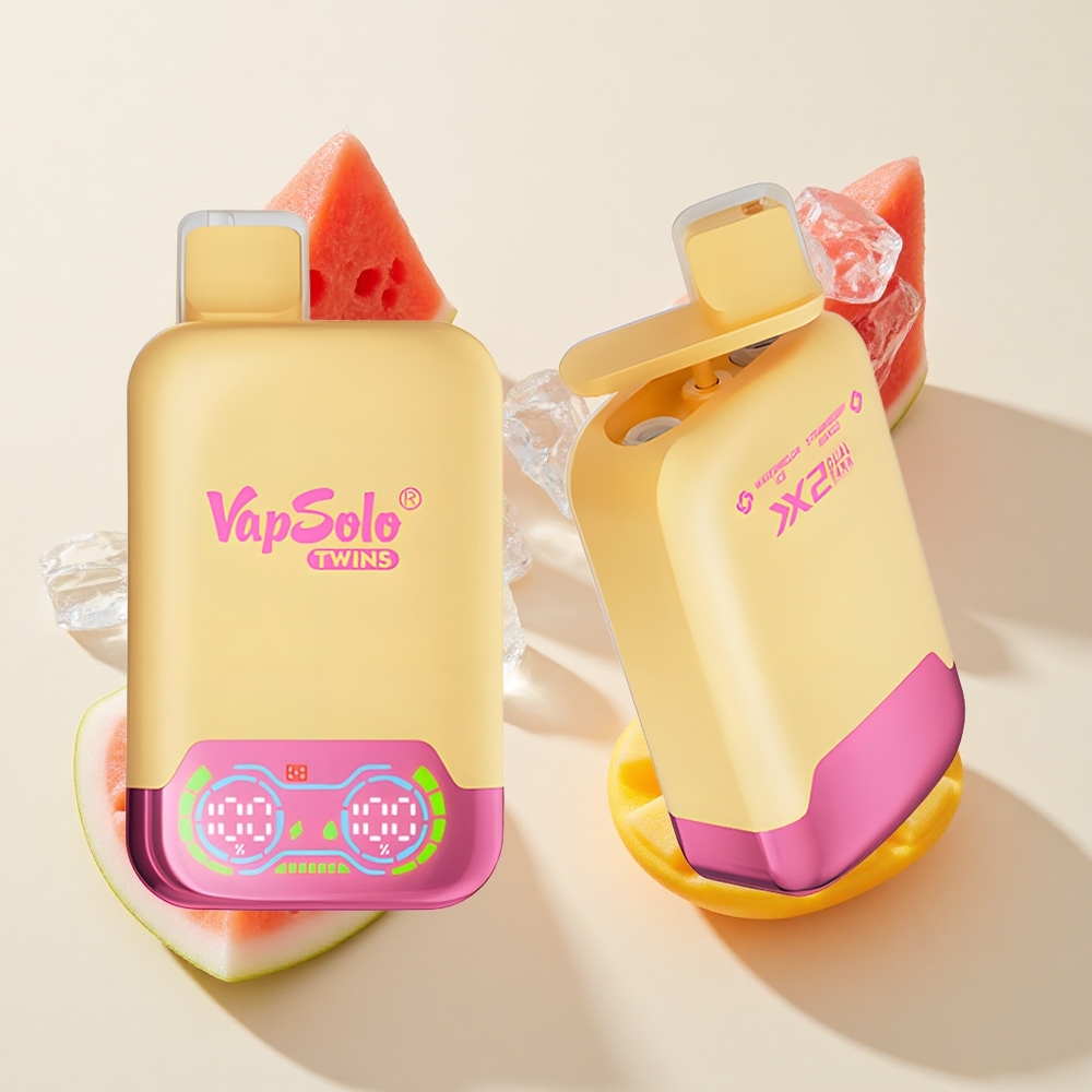 Vapsolo Twins 20000 Puffs – 40 ml E-vedelik – Arbuusi-Jää & Maasika-Mango