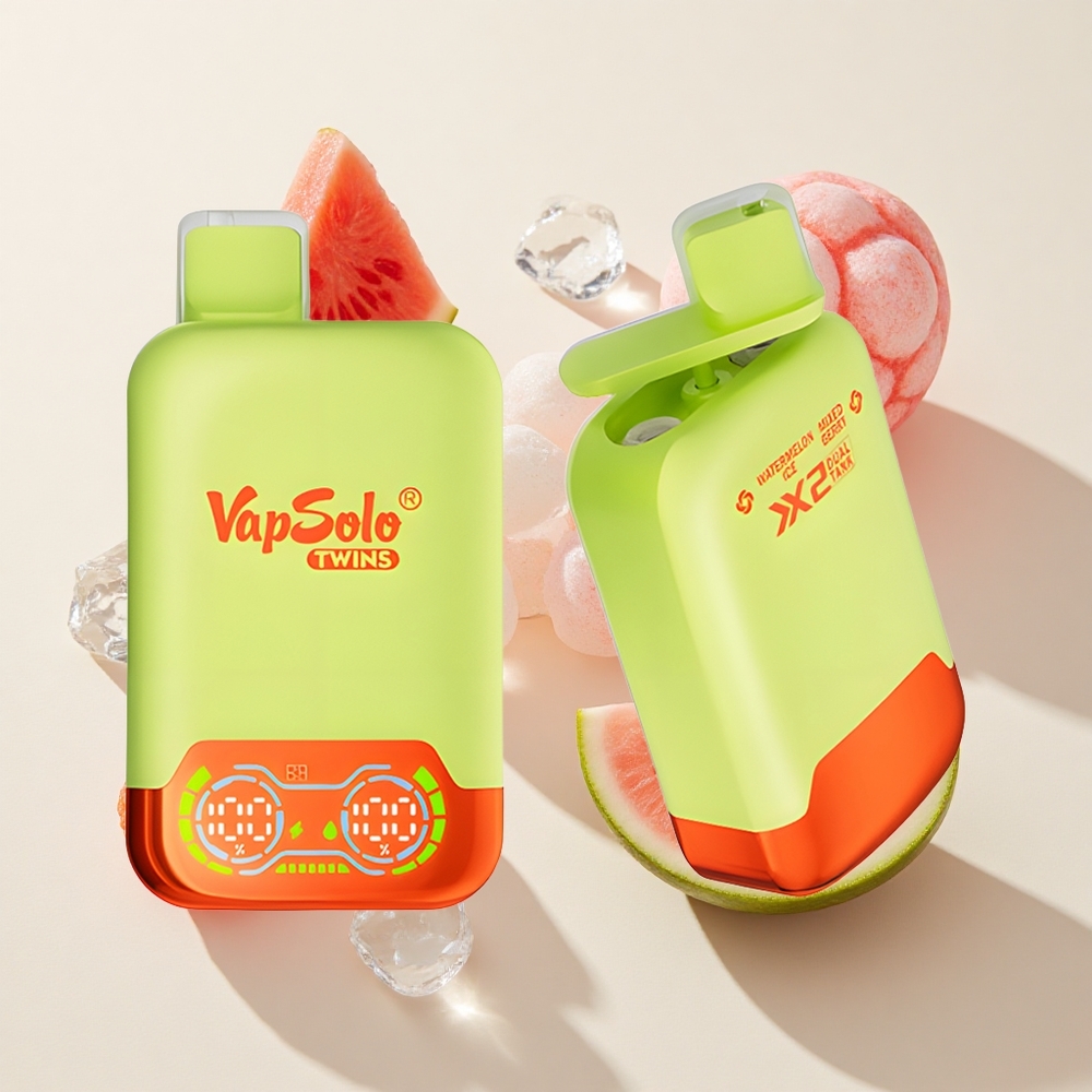 Vapsolo Twins 20000 Puffs (40 ml) Vesimeloni-Jää & Segamari