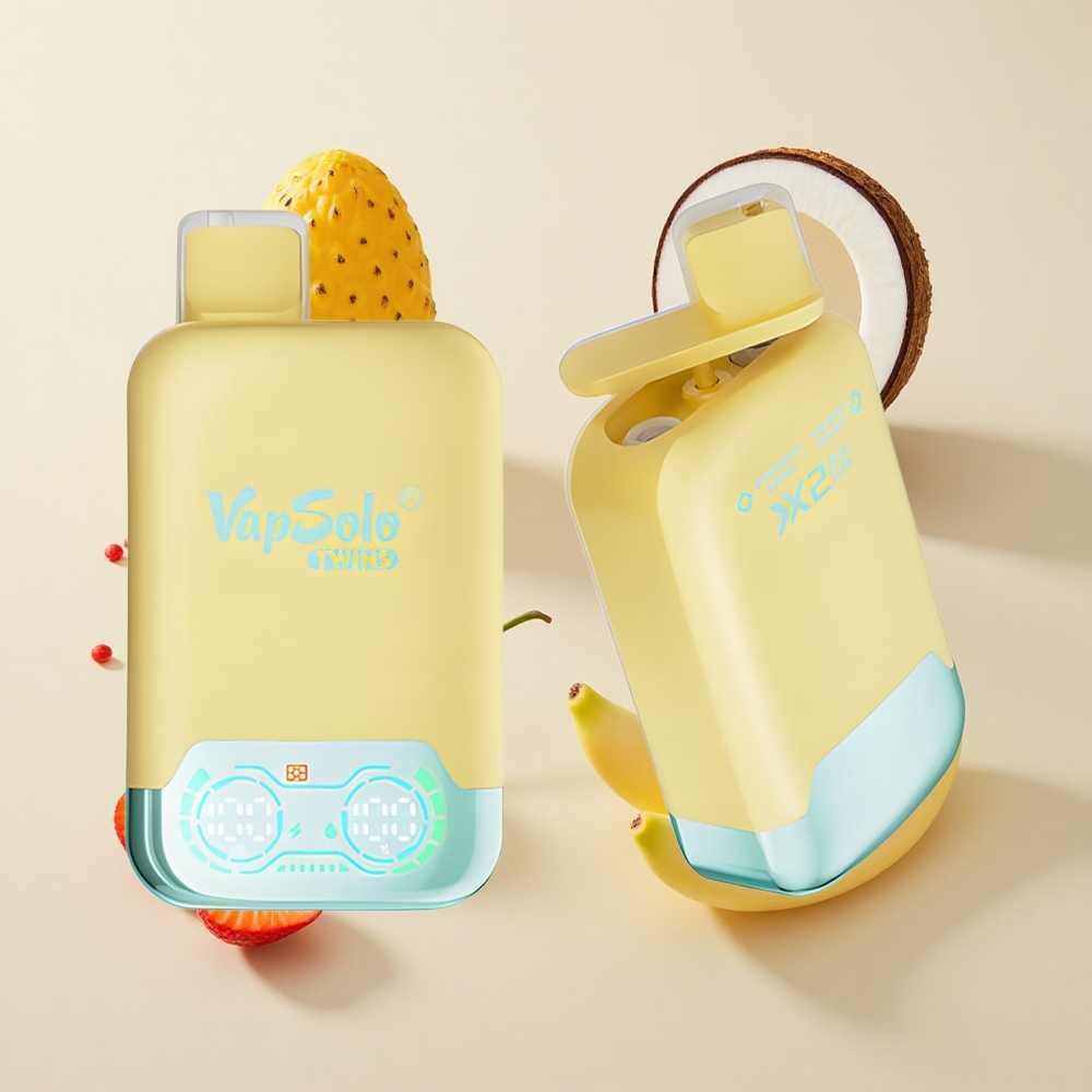 Vapsolo Twins 20000 Puffs Ananass-Kookos & Maasikas-Banaan