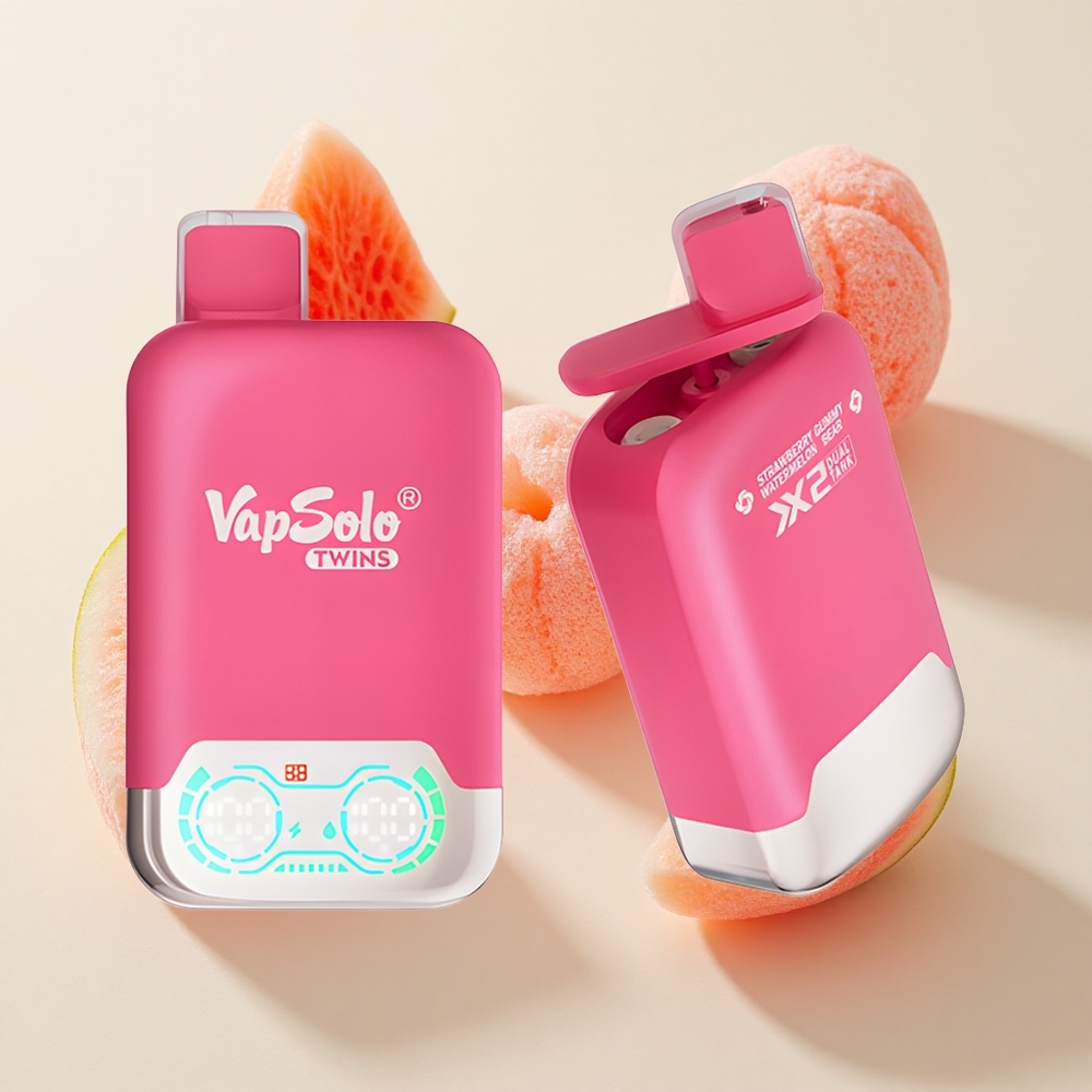 Vapsolo Twins 20000 Puffs Maasikameelon & Kommikaru, 40 ml