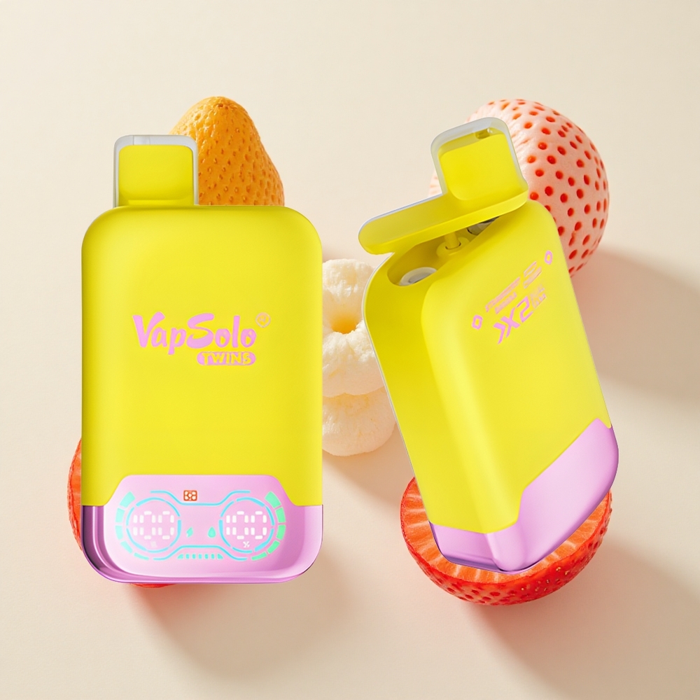 Vapsolo Twins 20000 Puffs Mahuti: 40 ml Maasikas-Banaan & Kirss