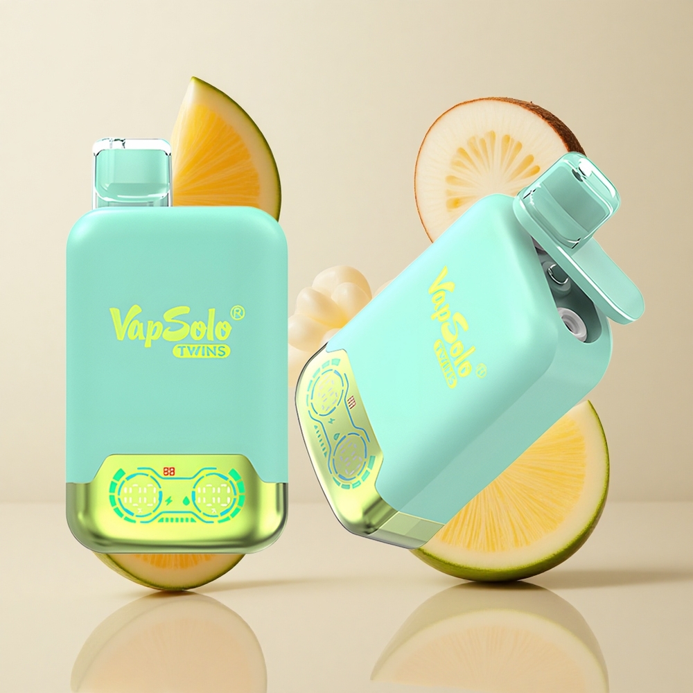 Vapsolo Twins 20000 Puffs ja 40 ml Kolmikmeloni & Ananassi-Kookos