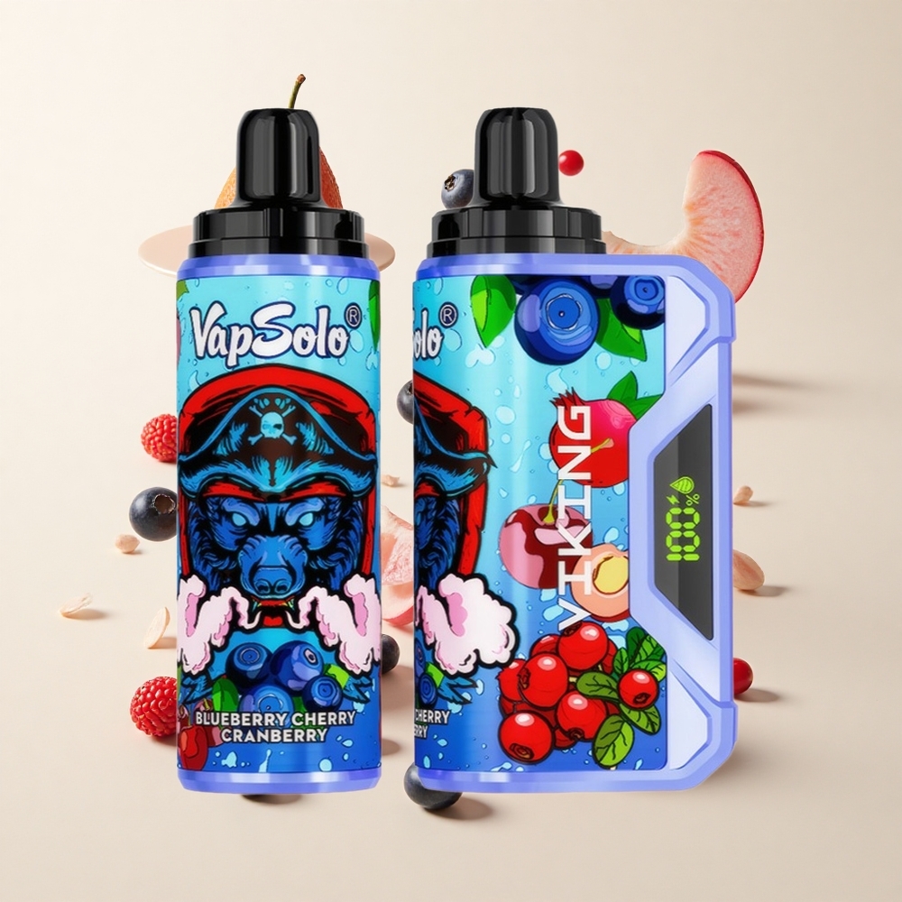 VapSolo VIKING 12000 Põnged Ühekordne Vape Mustikas Kirss Jõhvikas