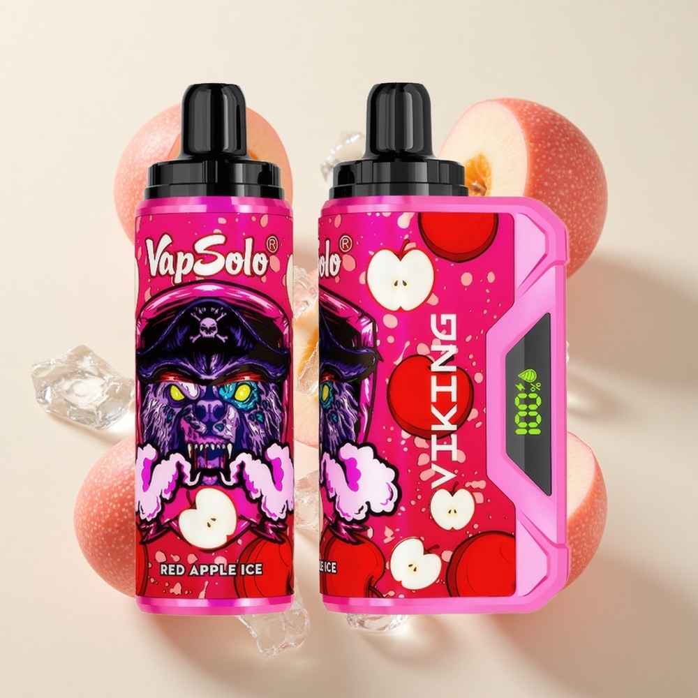 VapSolo VIKING 12000 Puffs Ühekordne Vape Punane Õun Jää