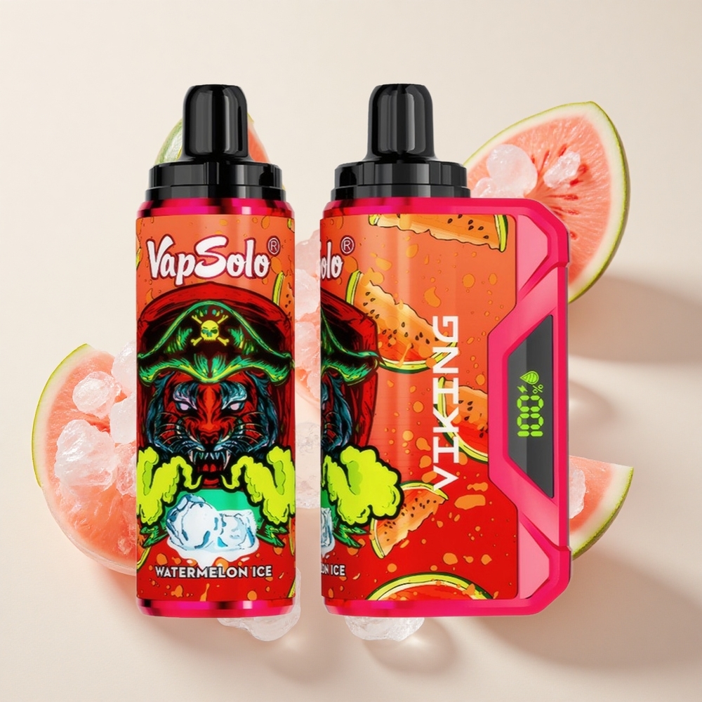 VapSolo VIKING 12000 Sööbud, 22ml Mahuti, Arbuusi-Jää