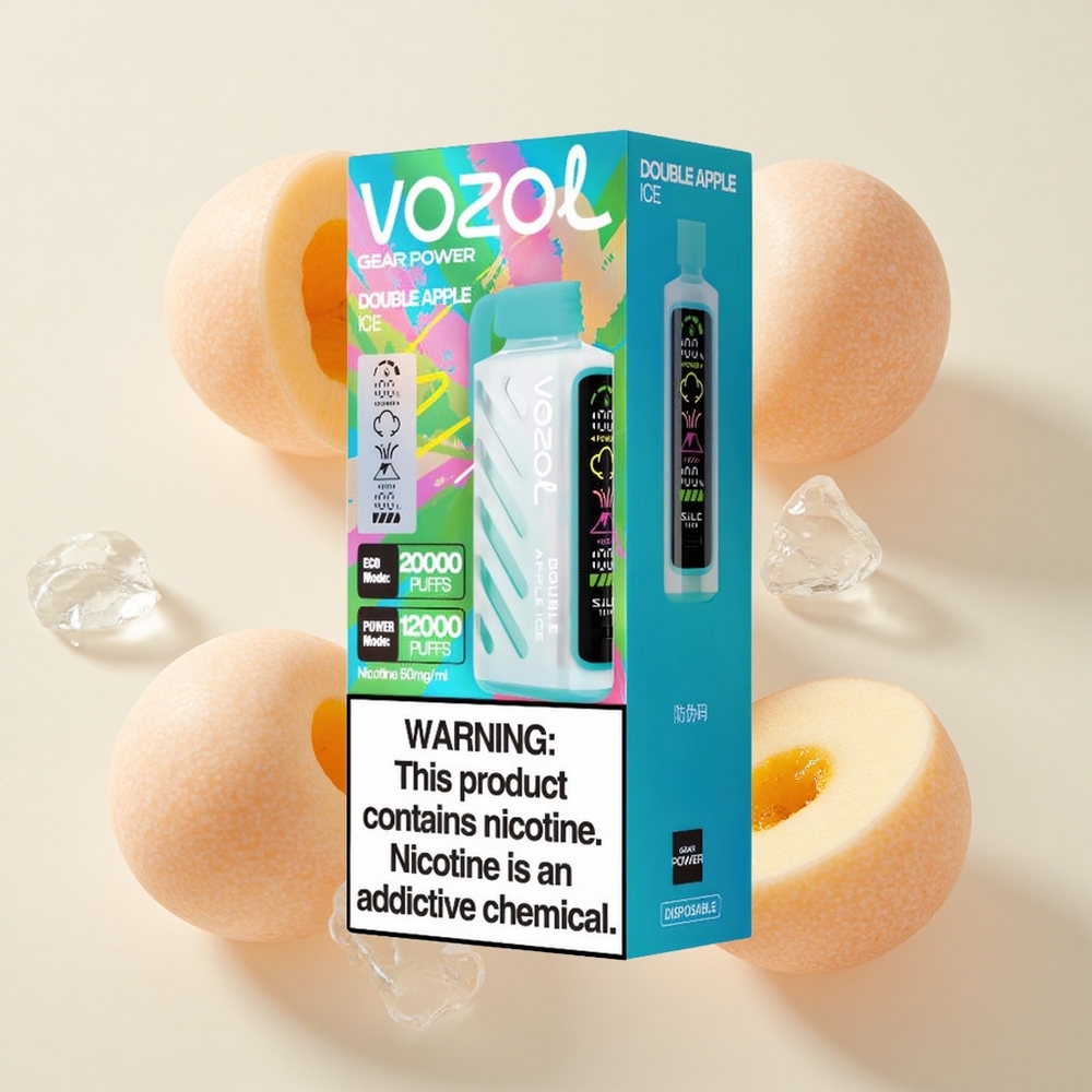 VOZOL Gear Power 20000 Puffs Dual Mesh Coil Kahekordne Õun Jää