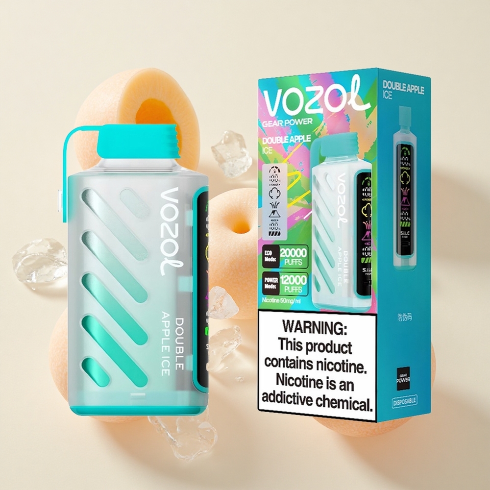 VOZOL Gear Power 20000 Puffs Dual Mesh Coil Kahekordne Õun Jää