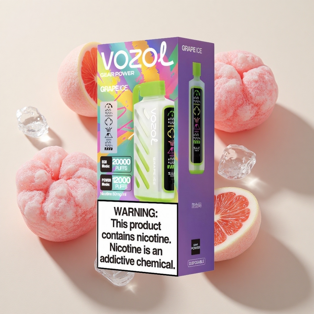 VOZOL Gear Power 20000 Puffs Dual Mesh Coil Viinamarja Jää