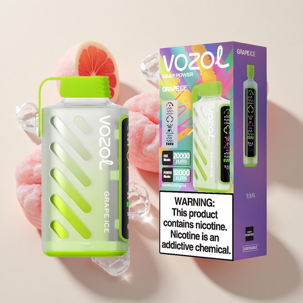 VOZOL Gear Power 20000 Puffs Dual Mesh Coil Viinamarja Jää