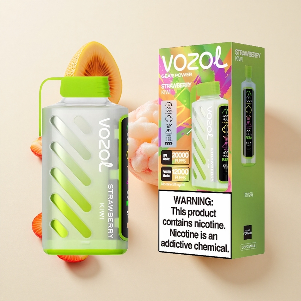 VOZOL Gear Power 20000 Puffs (Maasik-Kiivi) Dual Mesh Coil