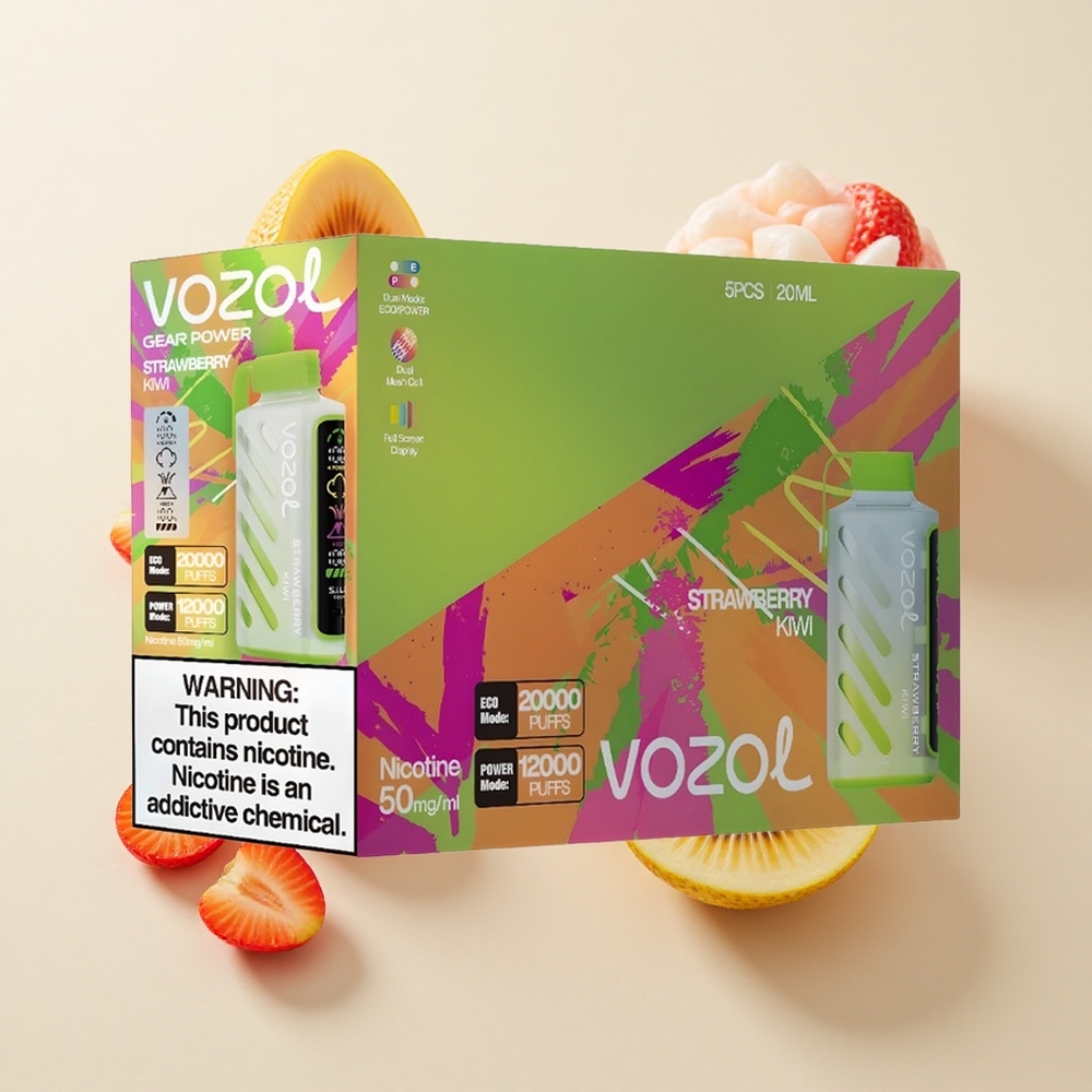 VOZOL Gear Power 20000 Puffs (Maasik-Kiivi) Dual Mesh Coil