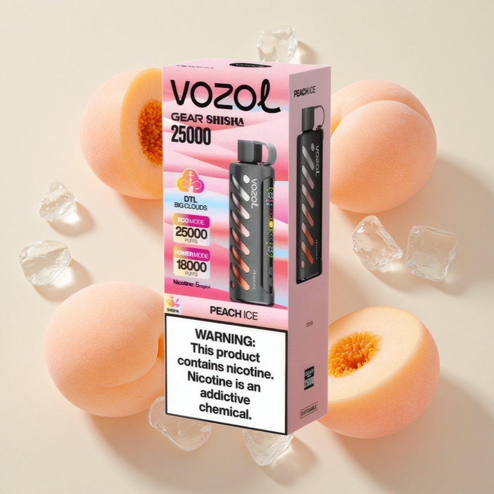 VOZOL Gear Shisha 25000 Puffs (1000mAh) Virsikujää