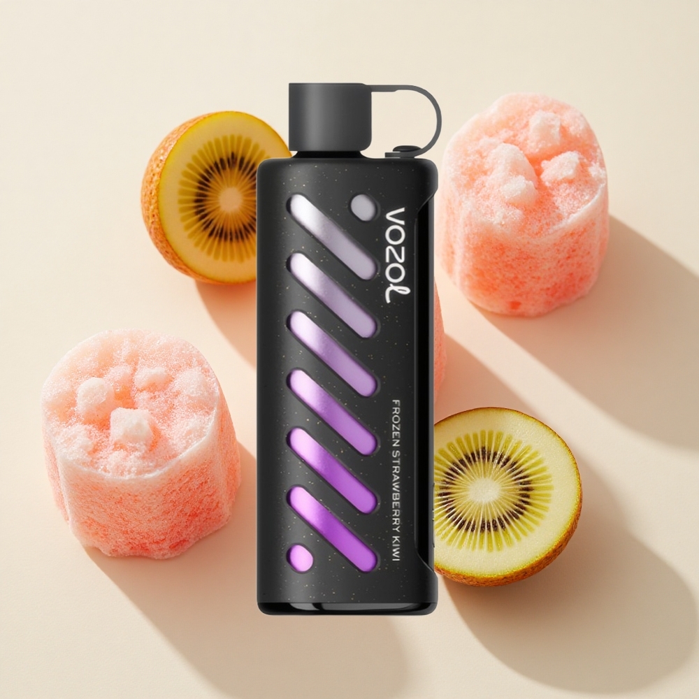 VOZOL Gear Shisha 25000 Puffs (30 Maitet) ja Külmutatud Maasik-Kiivi