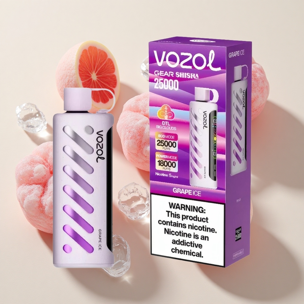 VOZOL Gear Shisha 25000 Puffs (Grape Ice = Viinamarja jää)