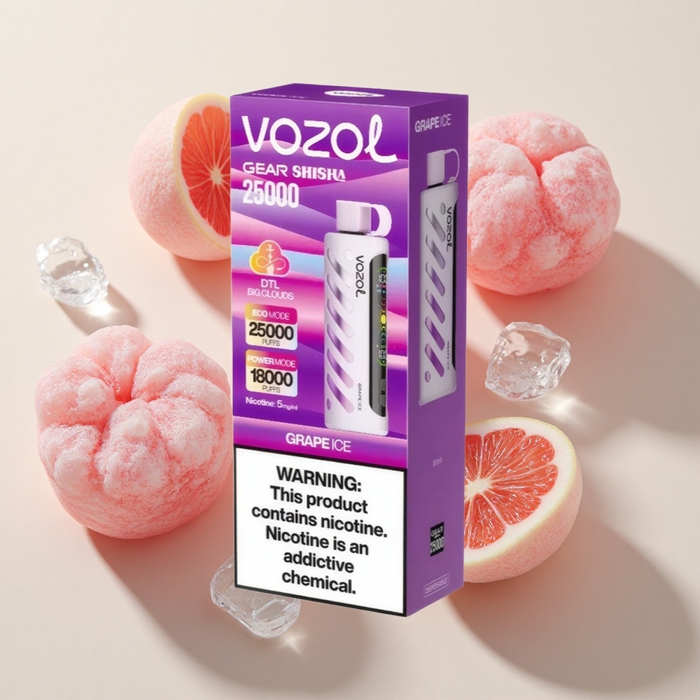 VOZOL Gear Shisha 25000 Puffs (Grape Ice = Viinamarja jää)
